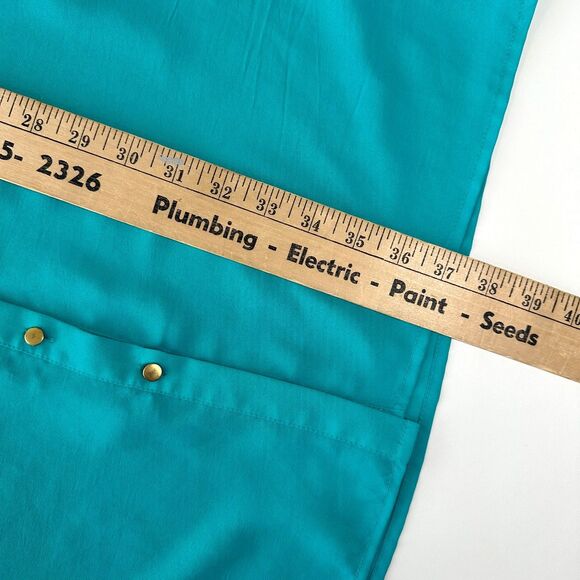 Spense Button Down Dress Women’s Size 4 Turquoise Tie Waist Lightweight - Picture 7 of 9